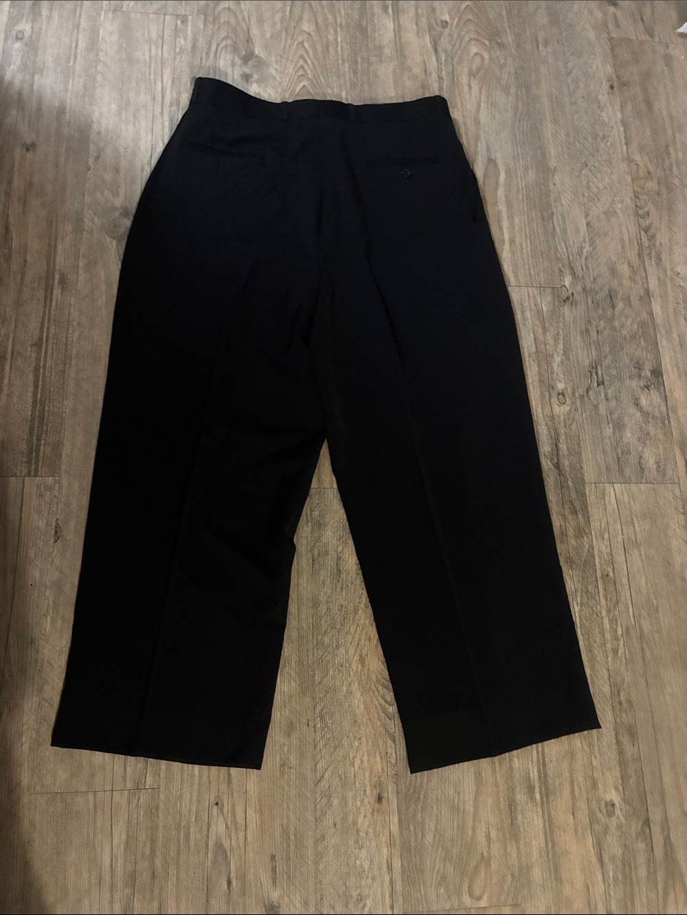 Black High-Waist Pleated Trousers - Picture 2 of 2